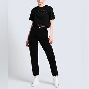 Re/Done Solid Black Straight Leg Jeans | High Rise | Size 26